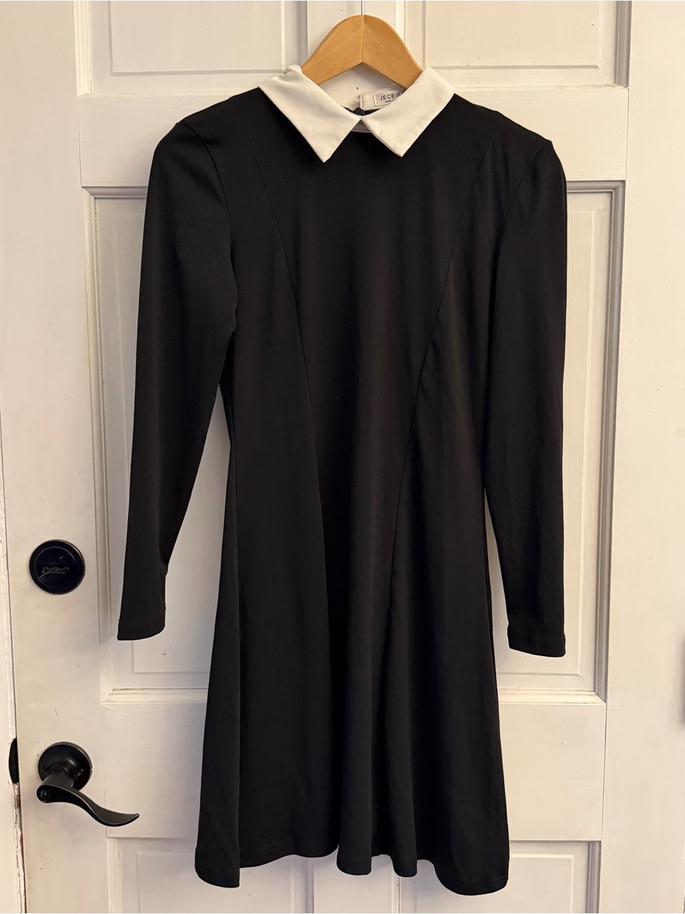 Black White Collar Dress | Wednesday Addams Dark Academia | Medium